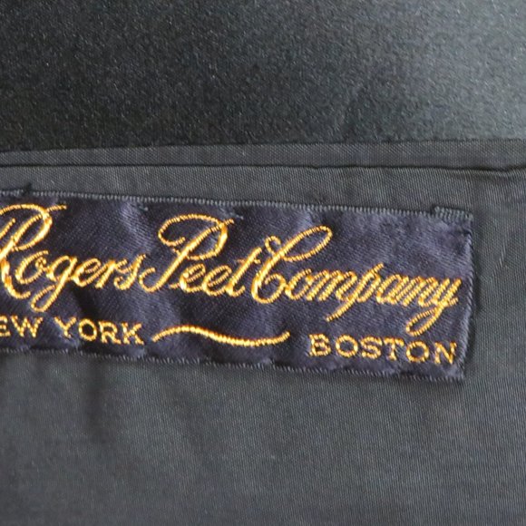 Rogers Peet Vintage Matka Silk Black Shawl Collar One Button Tuxedo 38S - Picture 14 of 14